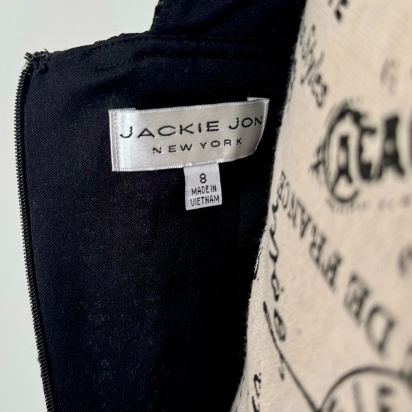 Size 8 Jackie Jon black one shoulder cocktail dress. In excellent condition. - Picture 7 of 9